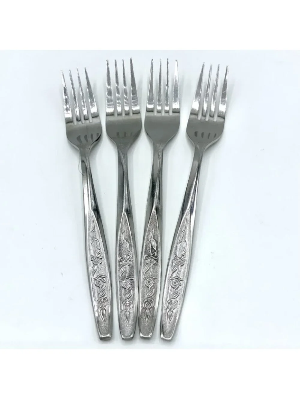 Vtg EKCO Eterna Rose Cotillion Stainless Flatware Lot of 11 Dinner Forks Spoon